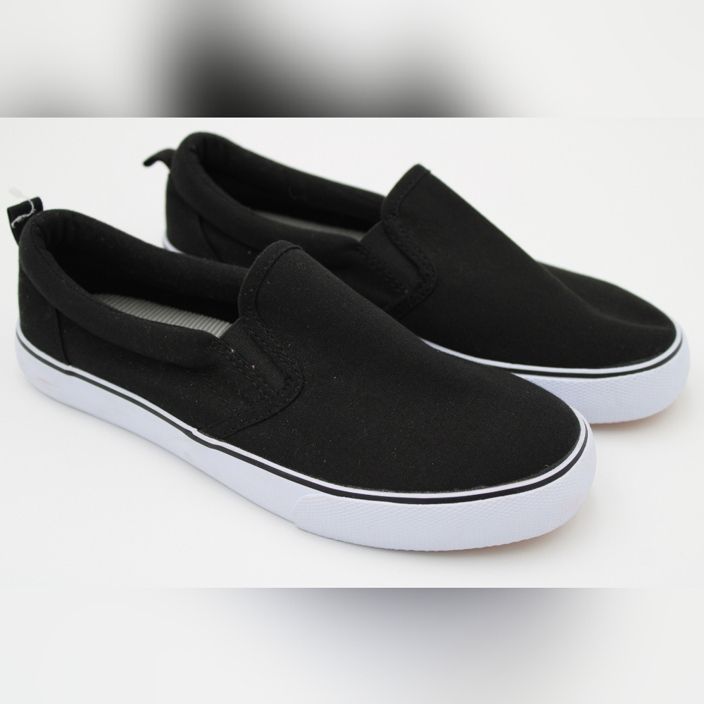 Women’s Size 6 A New Day “Millie” Black Slip-On Canvas Sneakers